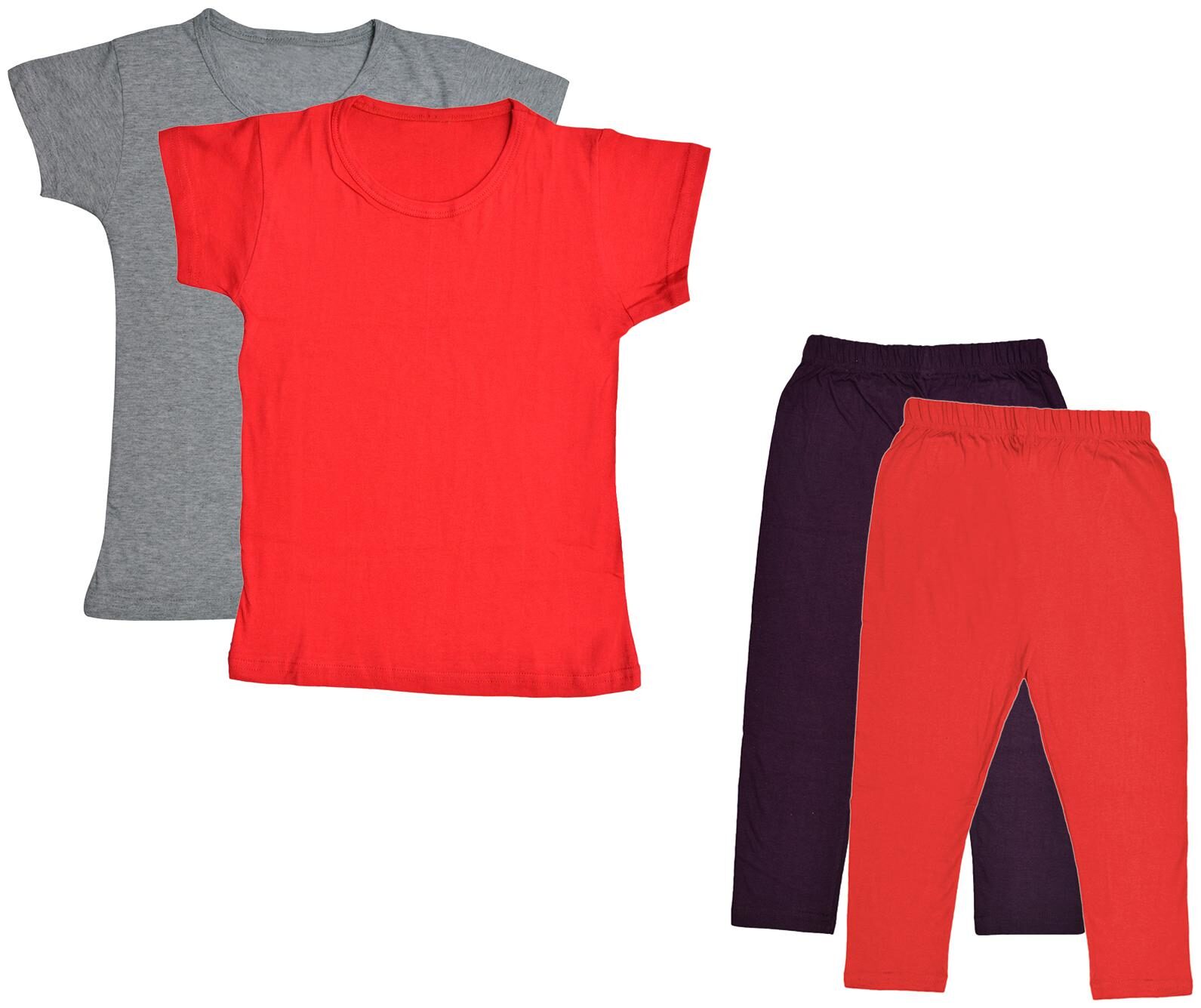 

Indiweaves Girl Cotton Top Bottom Set - Multi