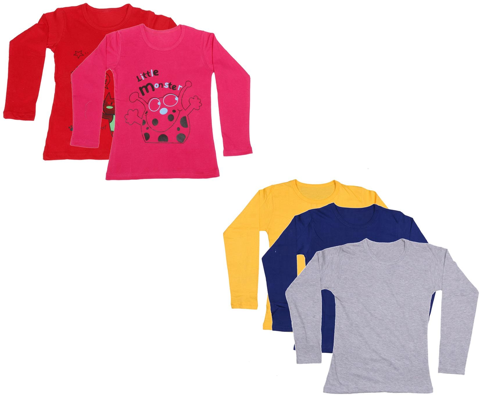 

Indiweaves Girl Cotton Printed T shirt - Multi
