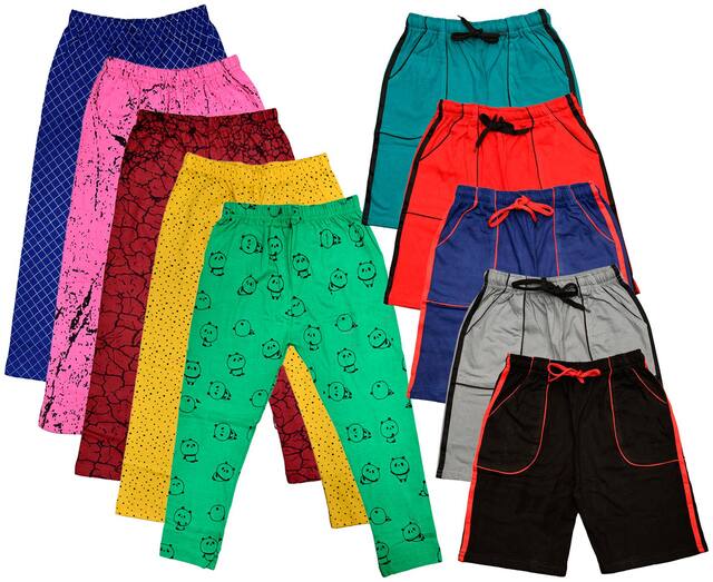 Indiweaves Girl Cotton Printed Capri - Multi