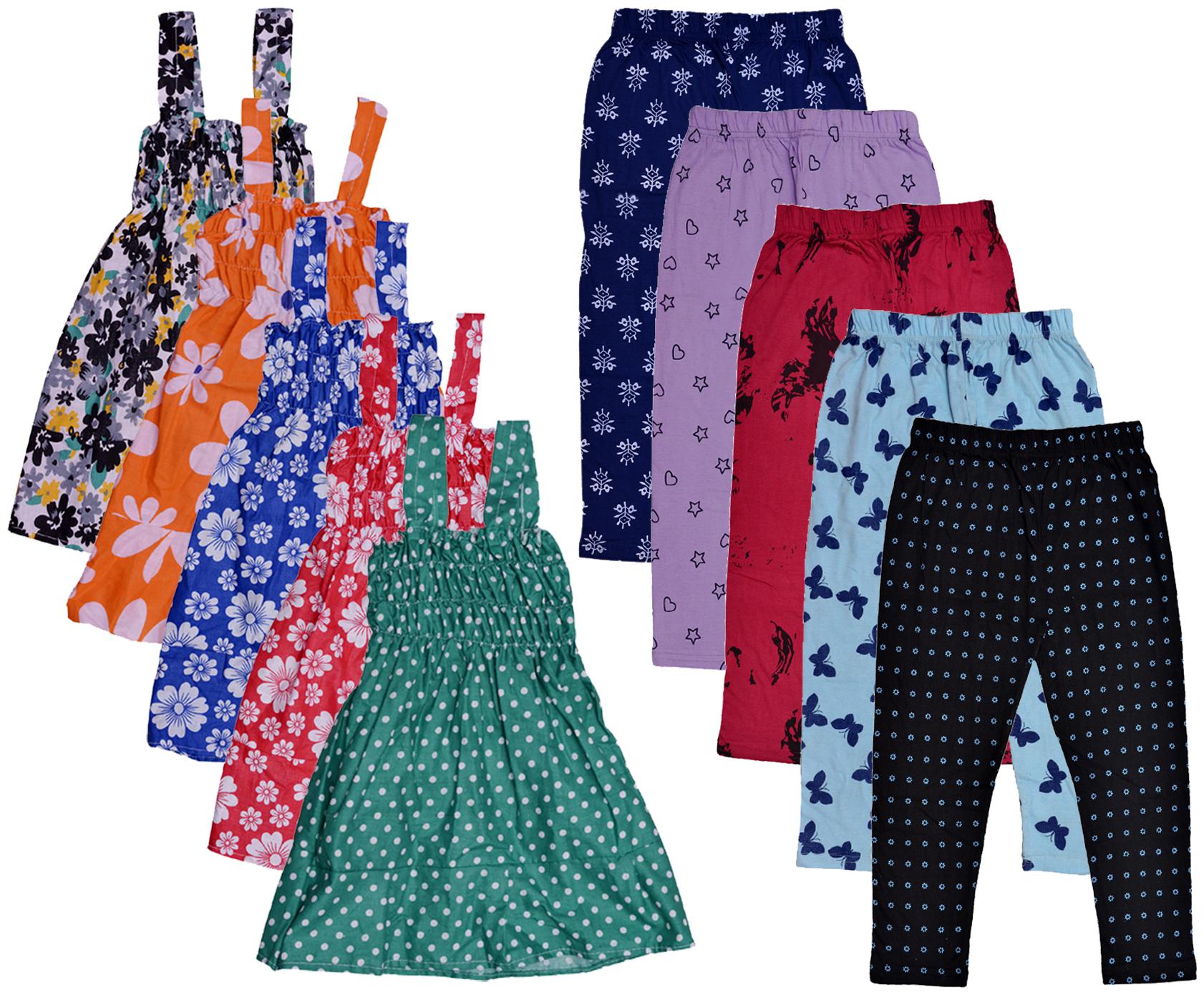 

Indiweaves Girl Cotton Top Bottom Set - Multi