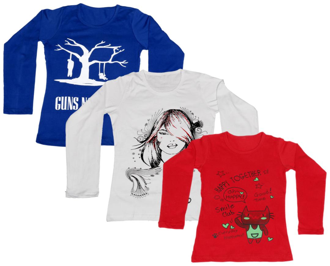 

Indiweaves Girl Cotton Printed T shirt - Multi
