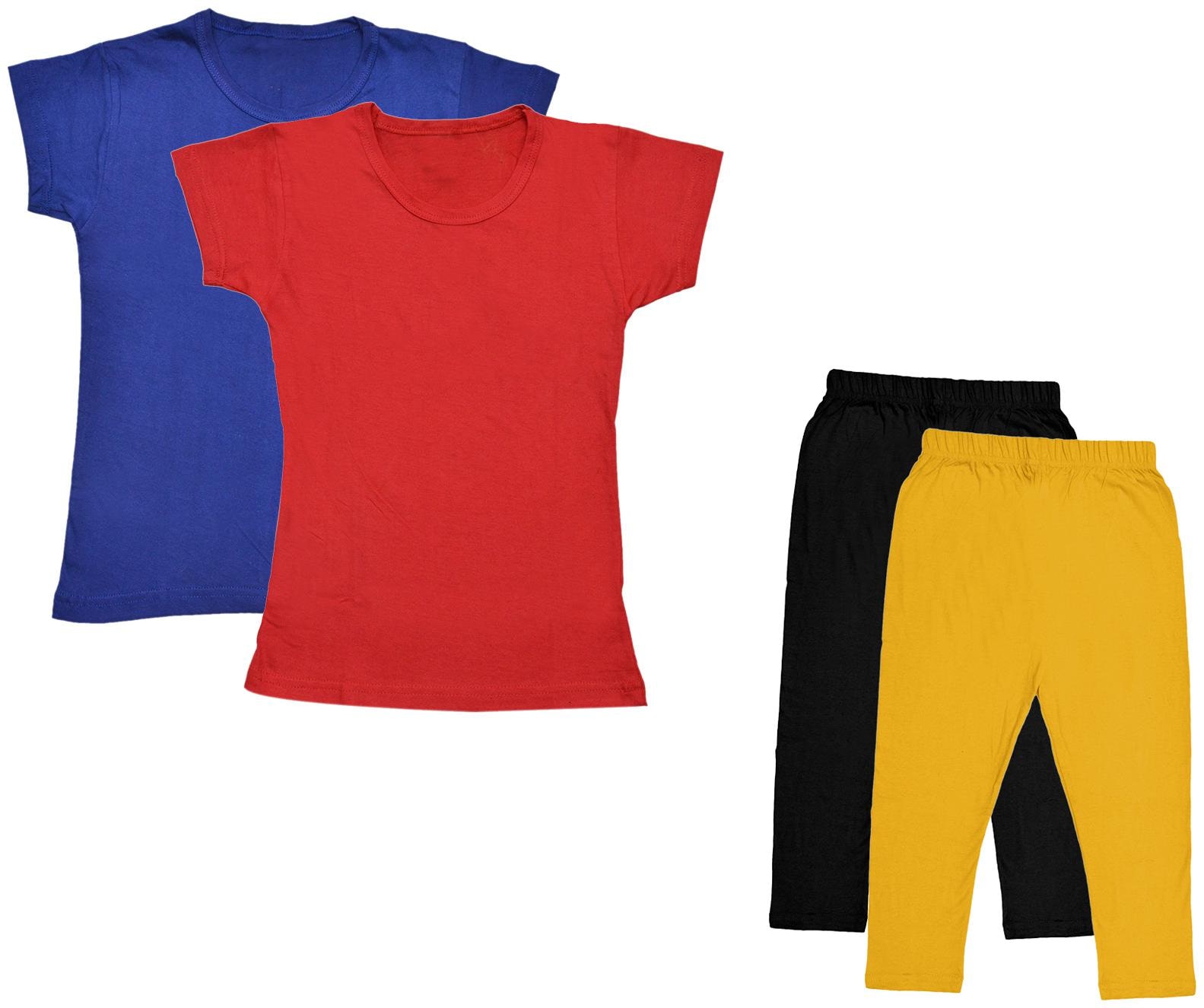 

Indiweaves Girl Cotton Top Bottom Set - Multi