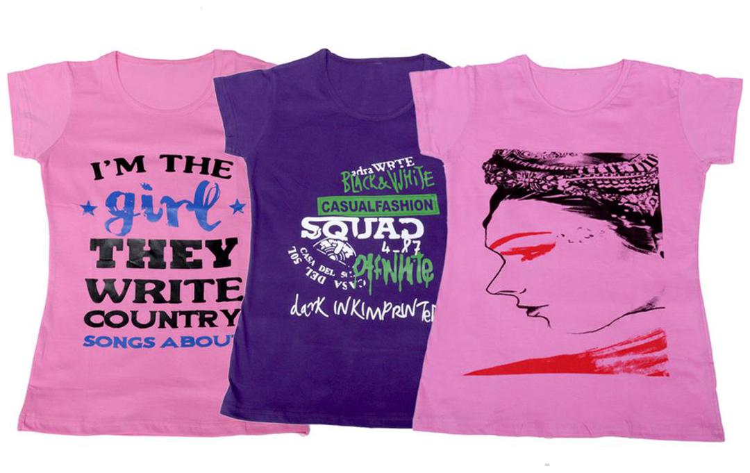 

Indiweaves Girl Cotton Solid T shirt - Multi