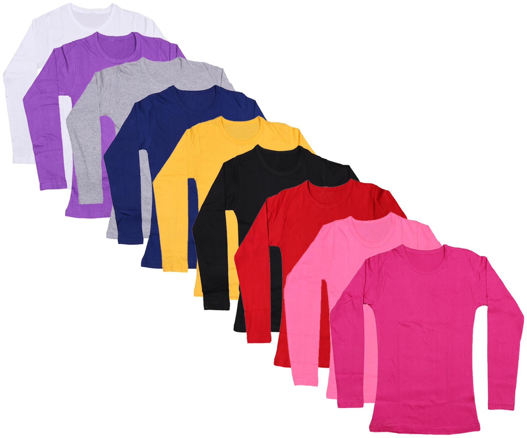 

Indiweaves Girl Cotton Solid T shirt - Multi