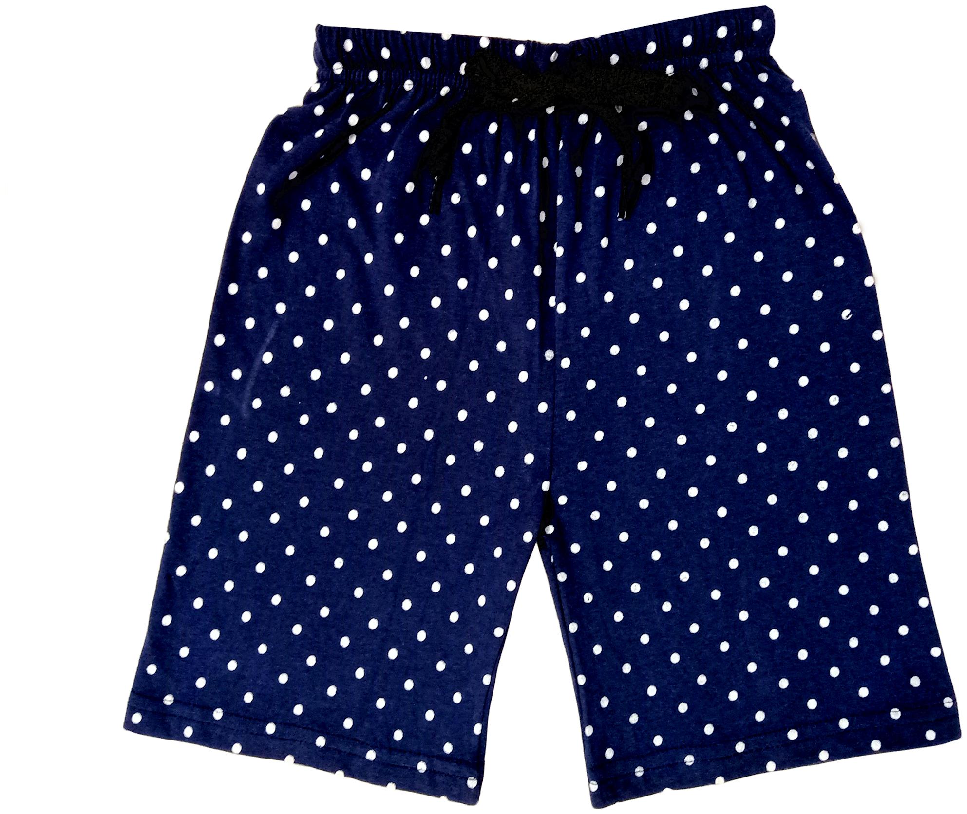 

IndiWeaves Girls Cotton Polka Dots Relaxed Fit Shorts (Pack of 1)