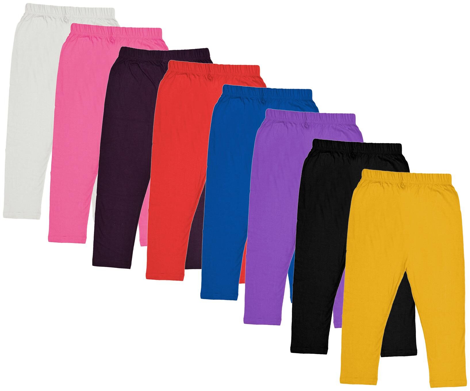 

Indiweaves Girl Cotton Solid Capri - Multi