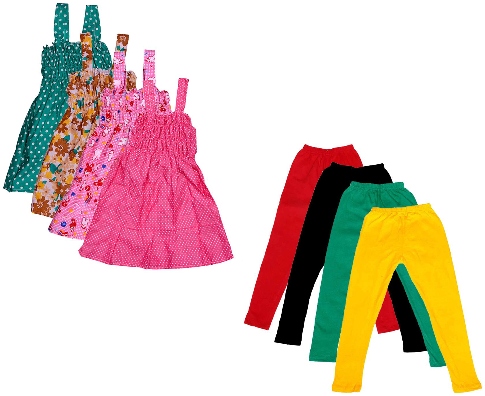 

Indiweaves Girl Cotton Top Bottom Set - Multi