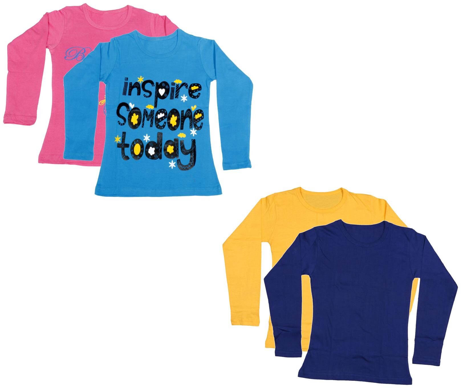 

Indiweaves Girl Cotton Printed T shirt - Multi