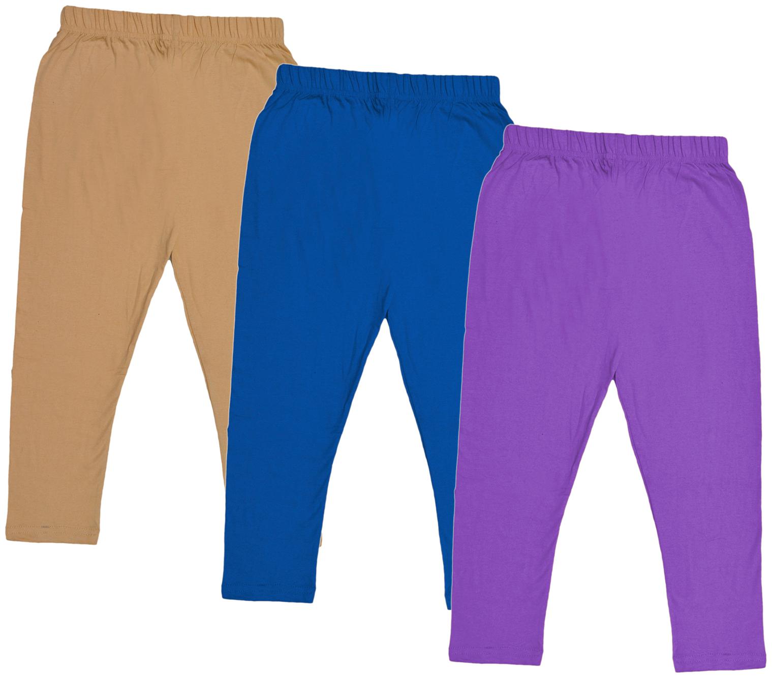 

Indiweaves Girl Cotton Solid Capri - Multi