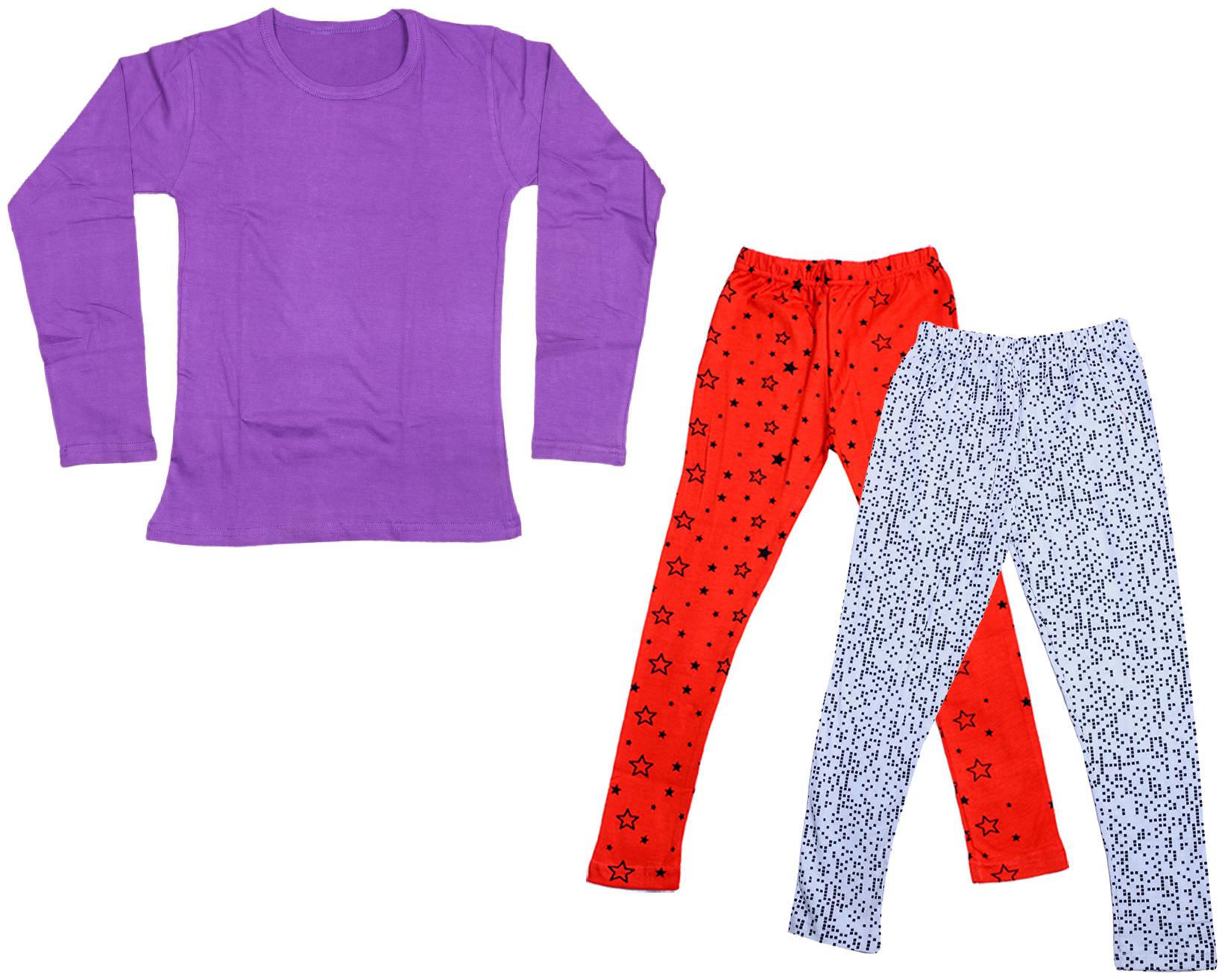 

Indiweaves Girl Cotton Solid T shirt - Multi