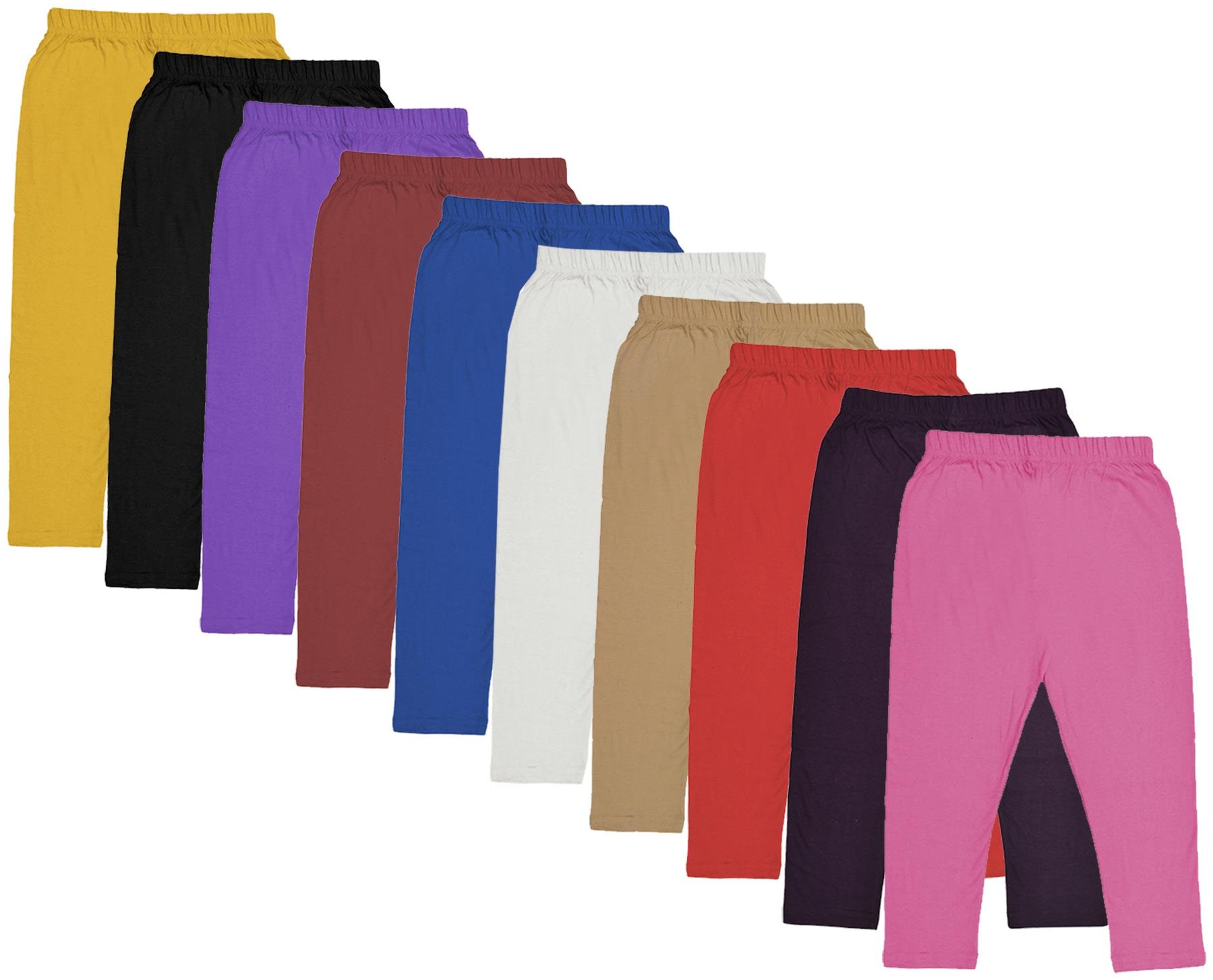 

Indiweaves Girl Cotton Solid Capri - Multi