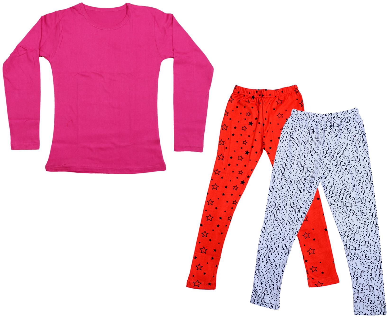 

Indiweaves Girl Cotton Solid T shirt - Multi