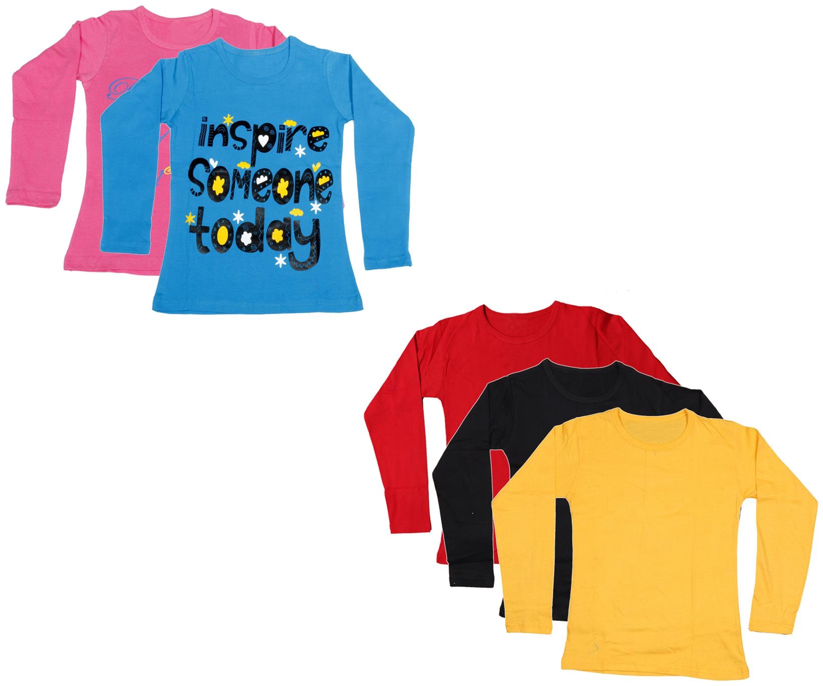 

Indiweaves Girl Cotton Printed T shirt - Multi