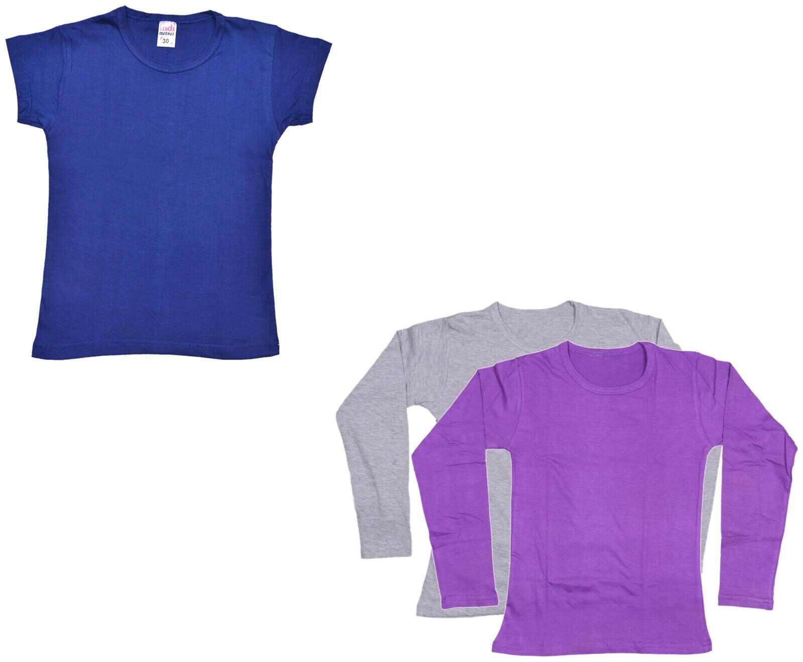 

Indiweaves Girl Cotton Solid T shirt - Multi