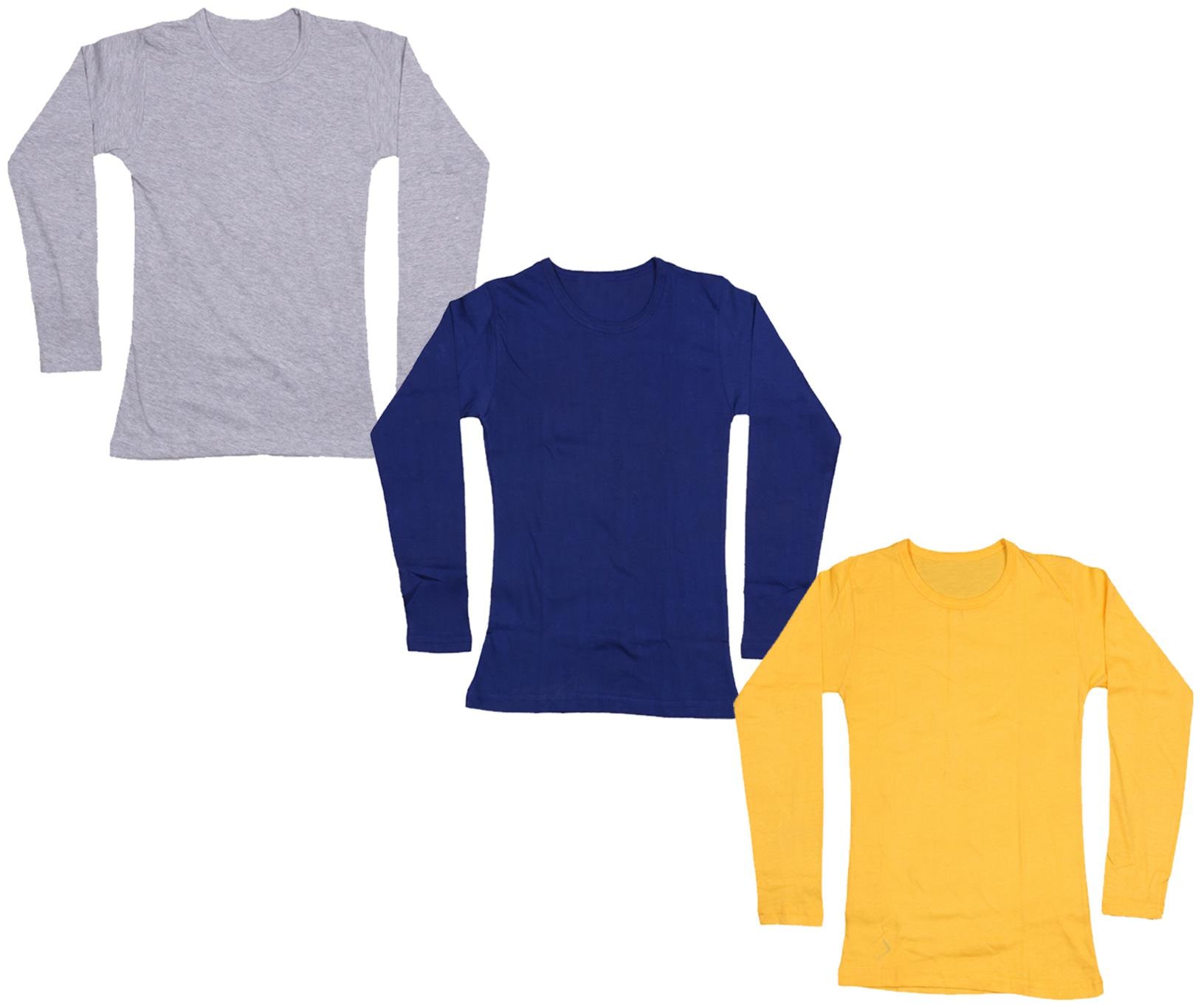 

Indiweaves Girl Cotton Solid T shirt - Multi