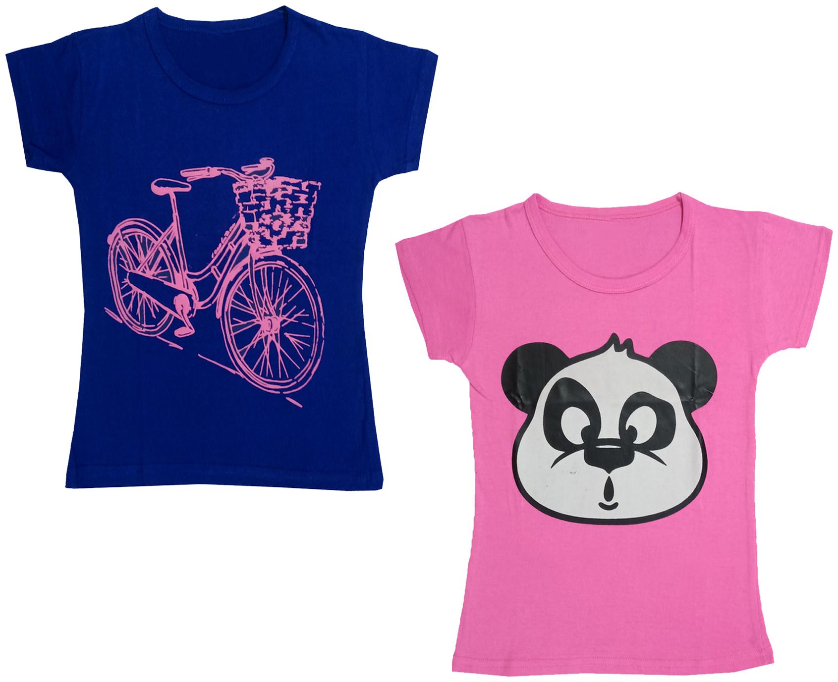 

Indiweaves Girl Cotton Printed T shirt - Multi
