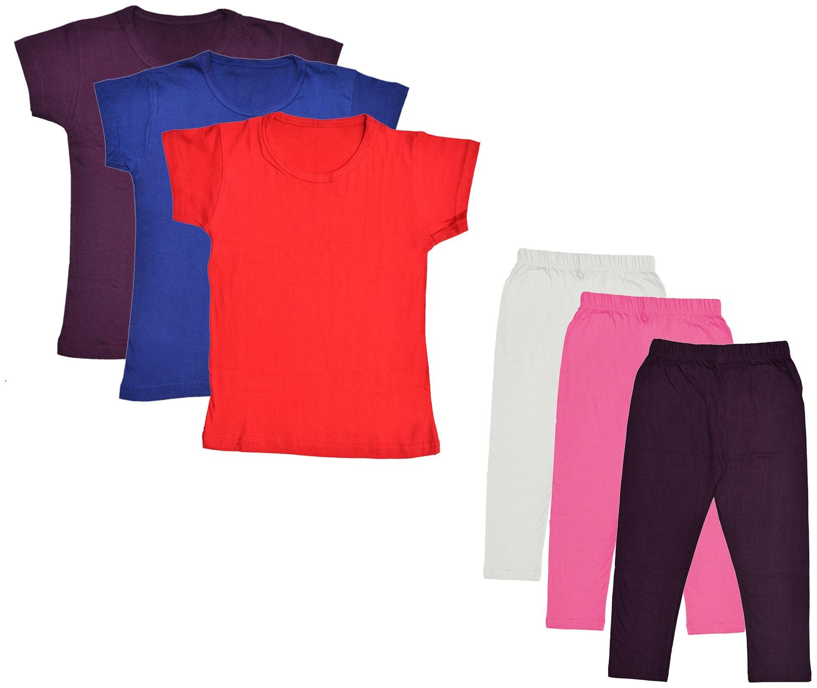 

Indiweaves Girl Cotton Top Bottom Set - Multi