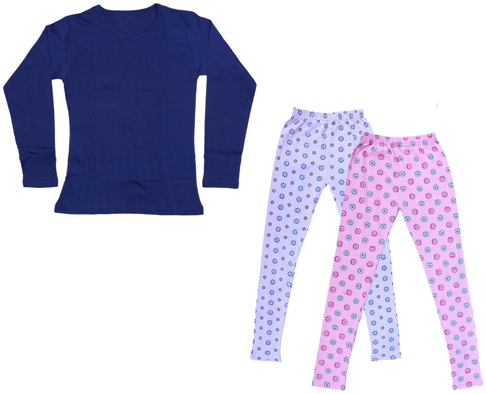 

Indiweaves Girl Cotton Solid T shirt - Multi