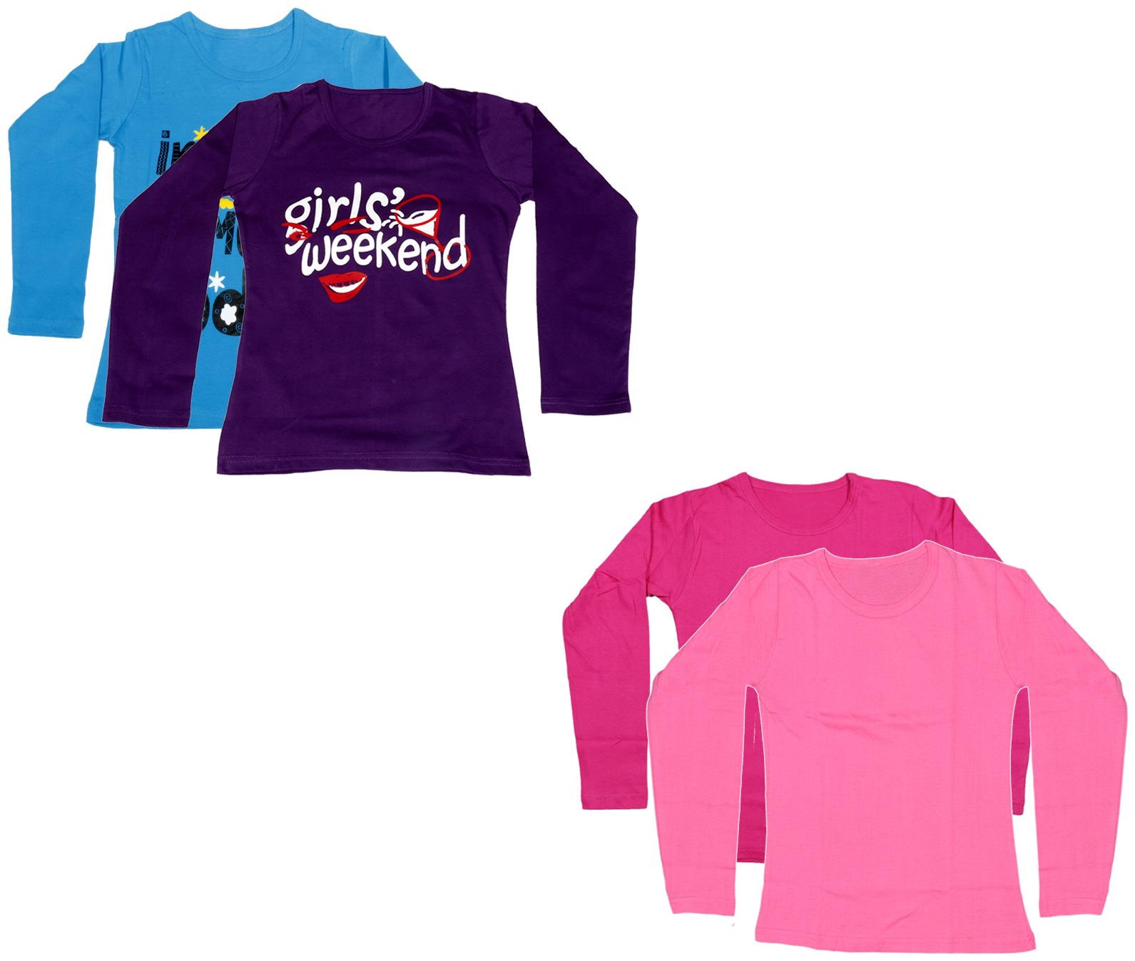 

Indiweaves Girl Cotton Printed T shirt - Multi