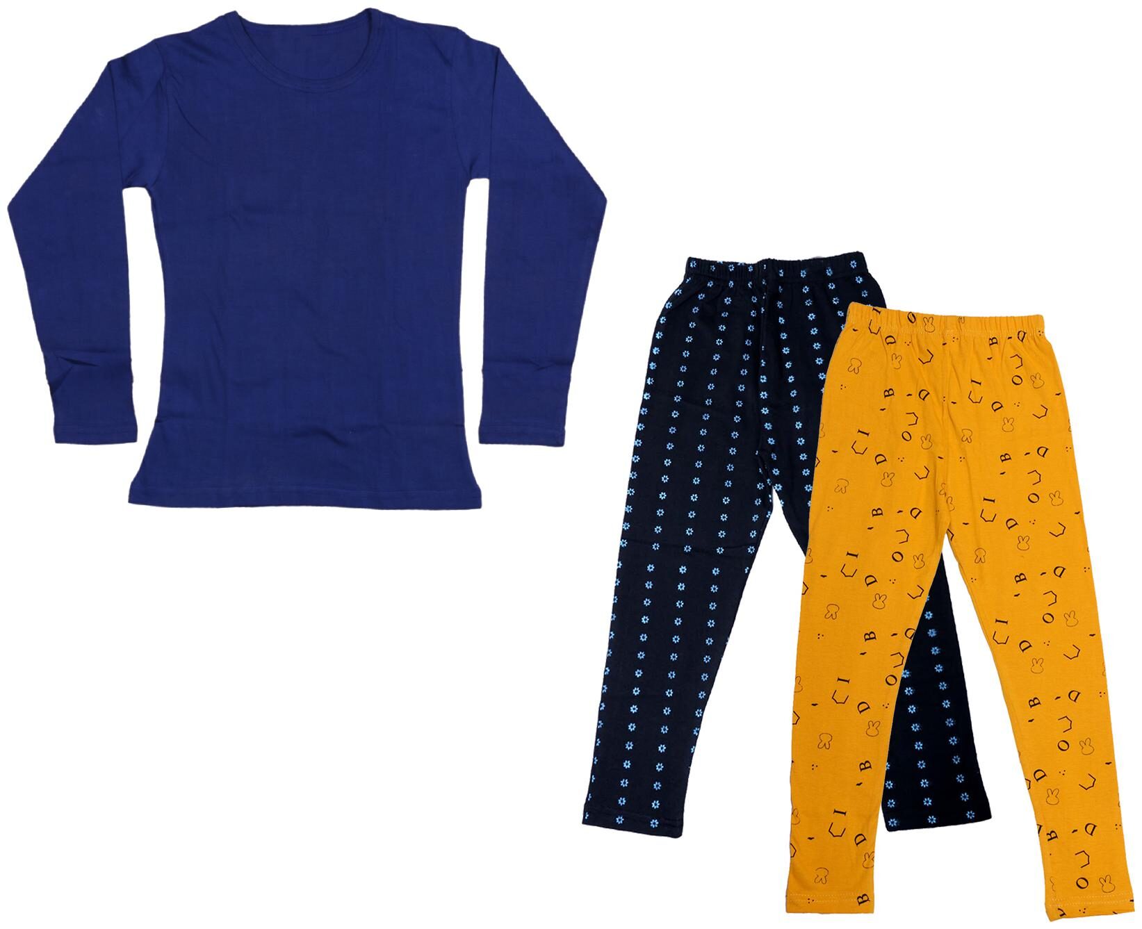 

Indiweaves Girl Cotton Solid T shirt - Multi