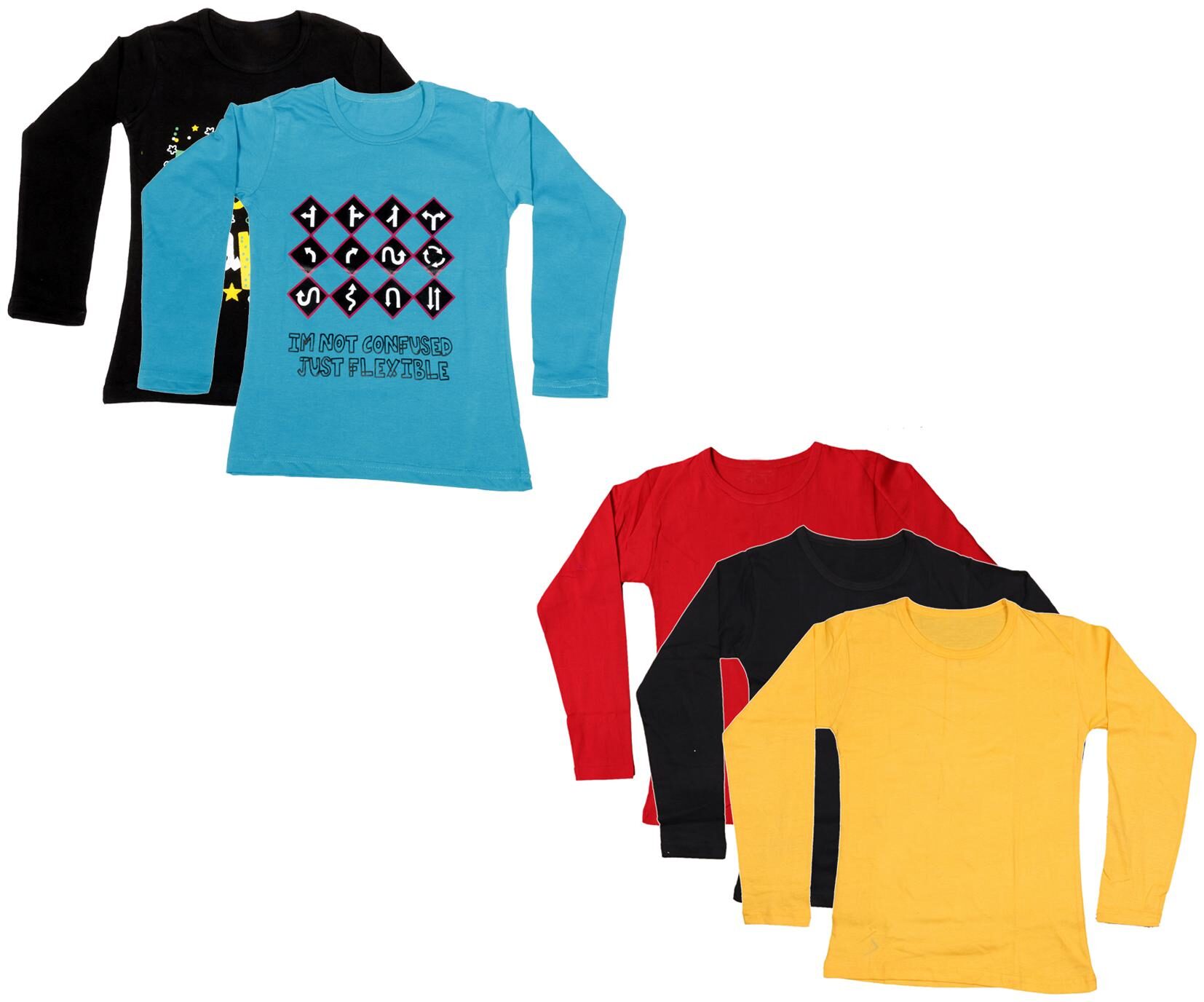 

Indiweaves Girl Cotton Printed T shirt - Multi