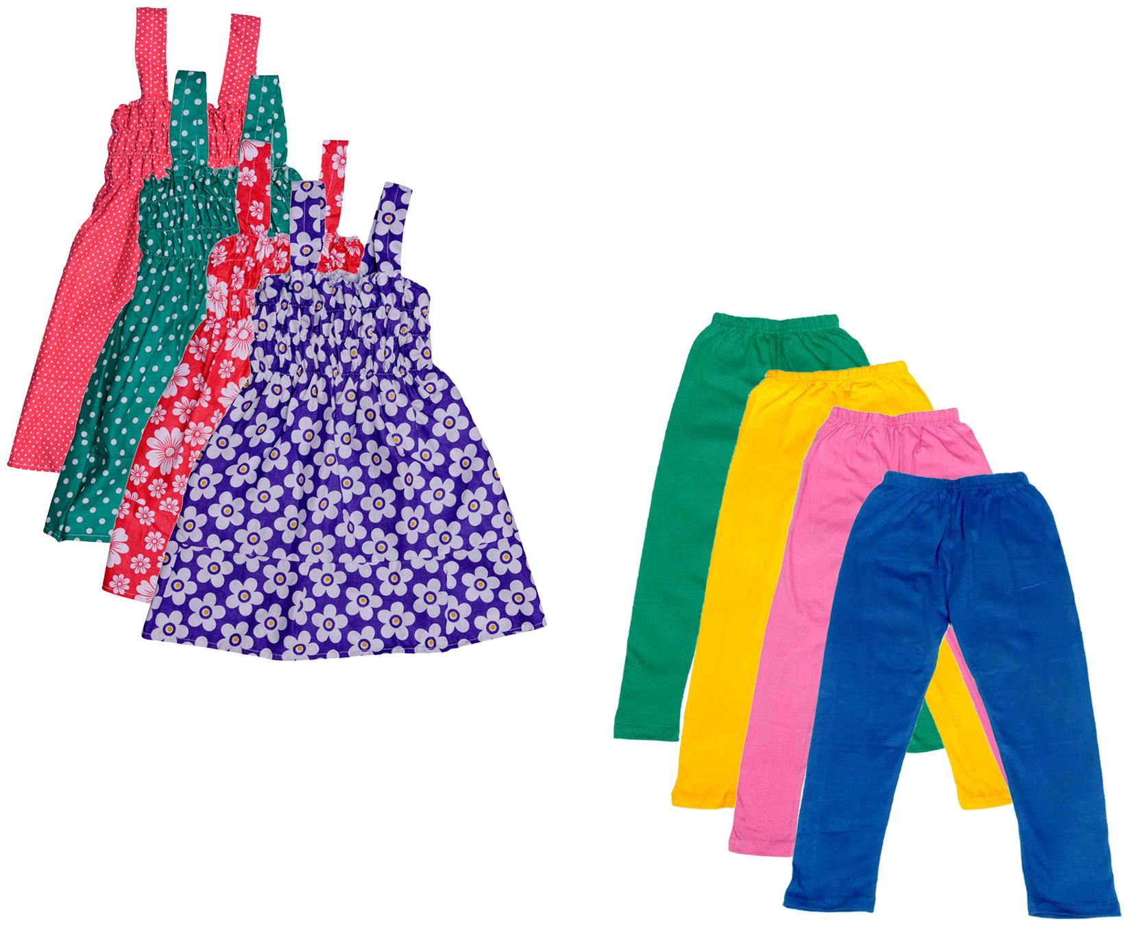 

Indiweaves Girl Cotton Top Bottom Set - Multi