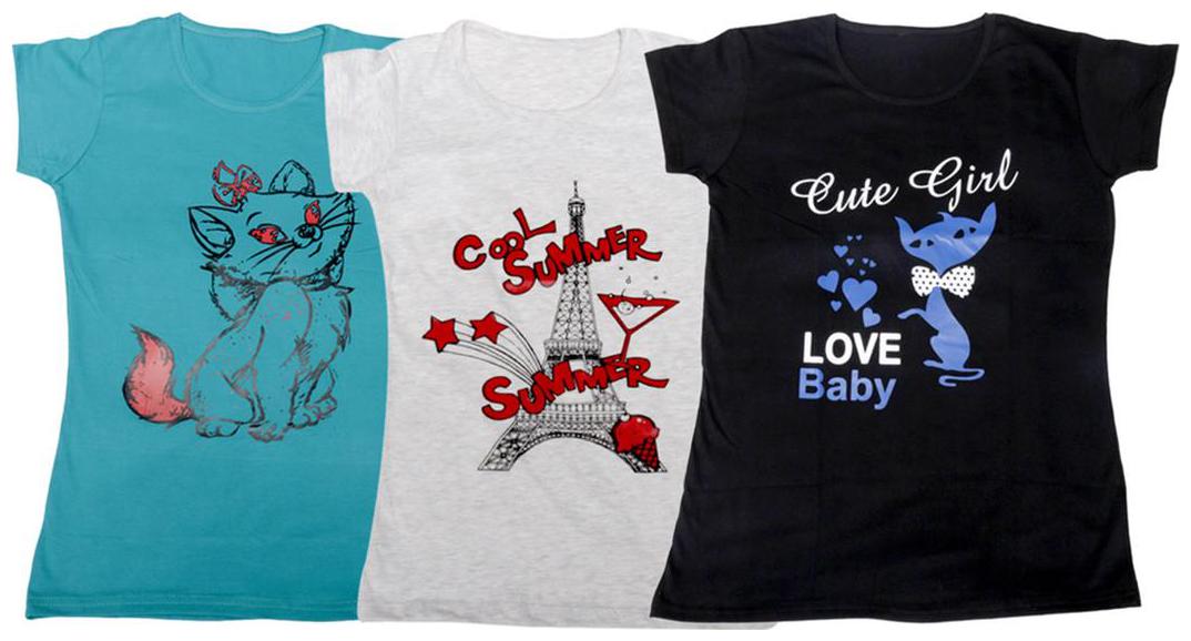 

Indiweaves Girl Cotton Solid T shirt - Blue