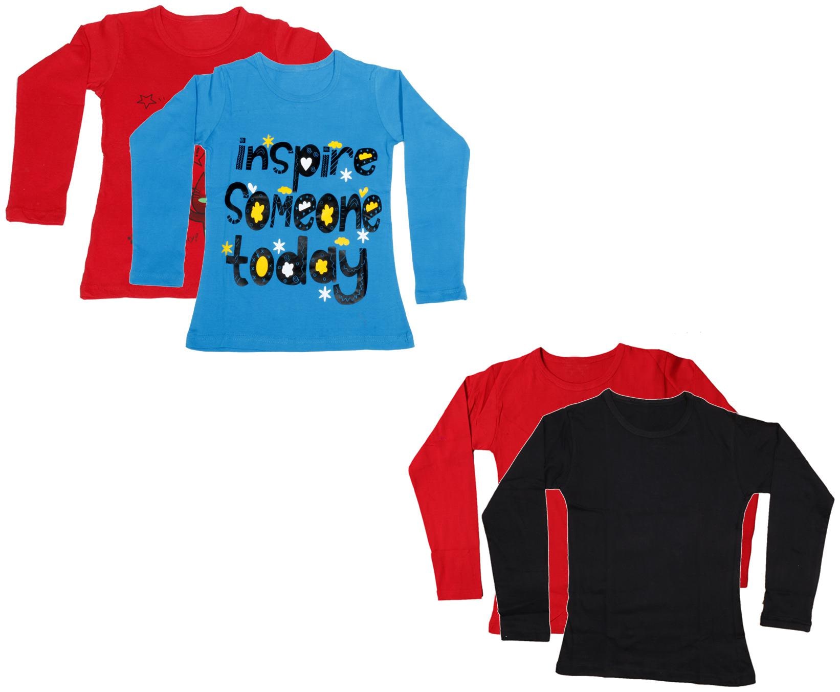 

Indiweaves Girl Cotton Printed T shirt - Multi