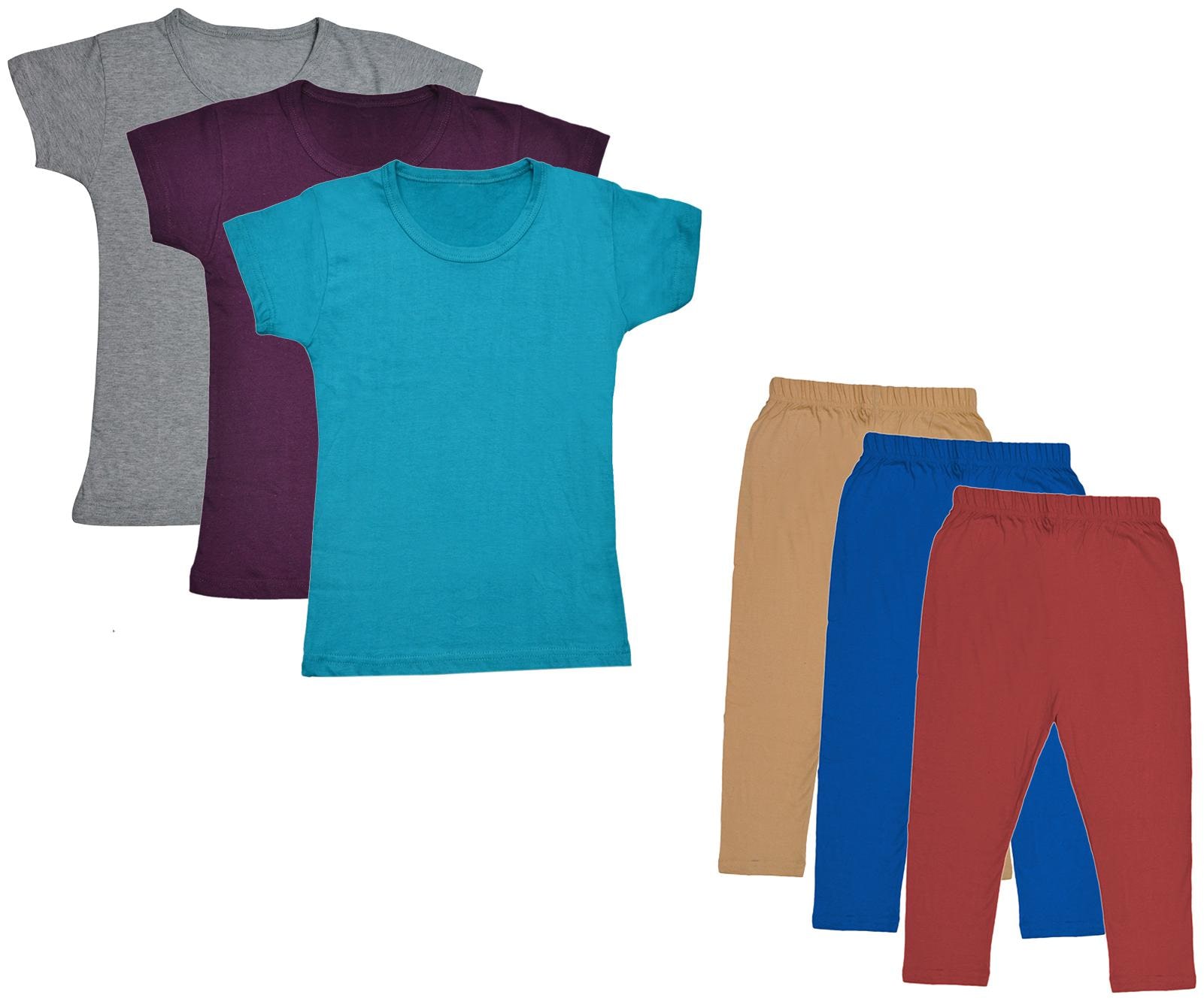 

Indiweaves Girl Cotton Top Bottom Set - Multi