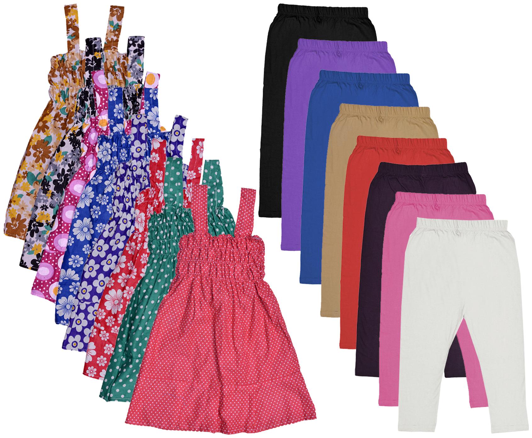 

Indiweaves Girl Cotton Top Bottom Set - Multi