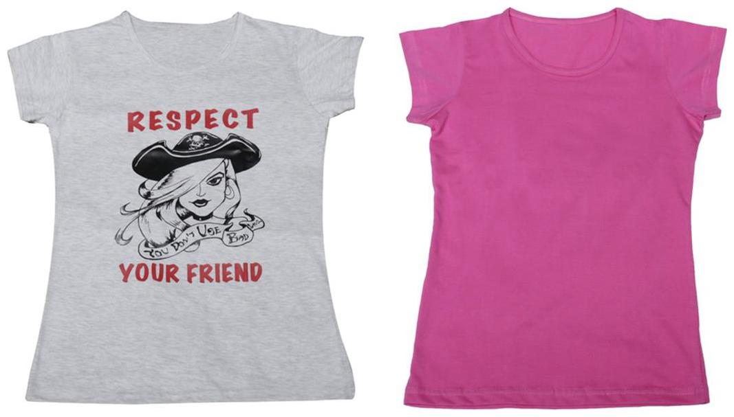 

Indiweaves Girl Cotton Solid T shirt - Grey