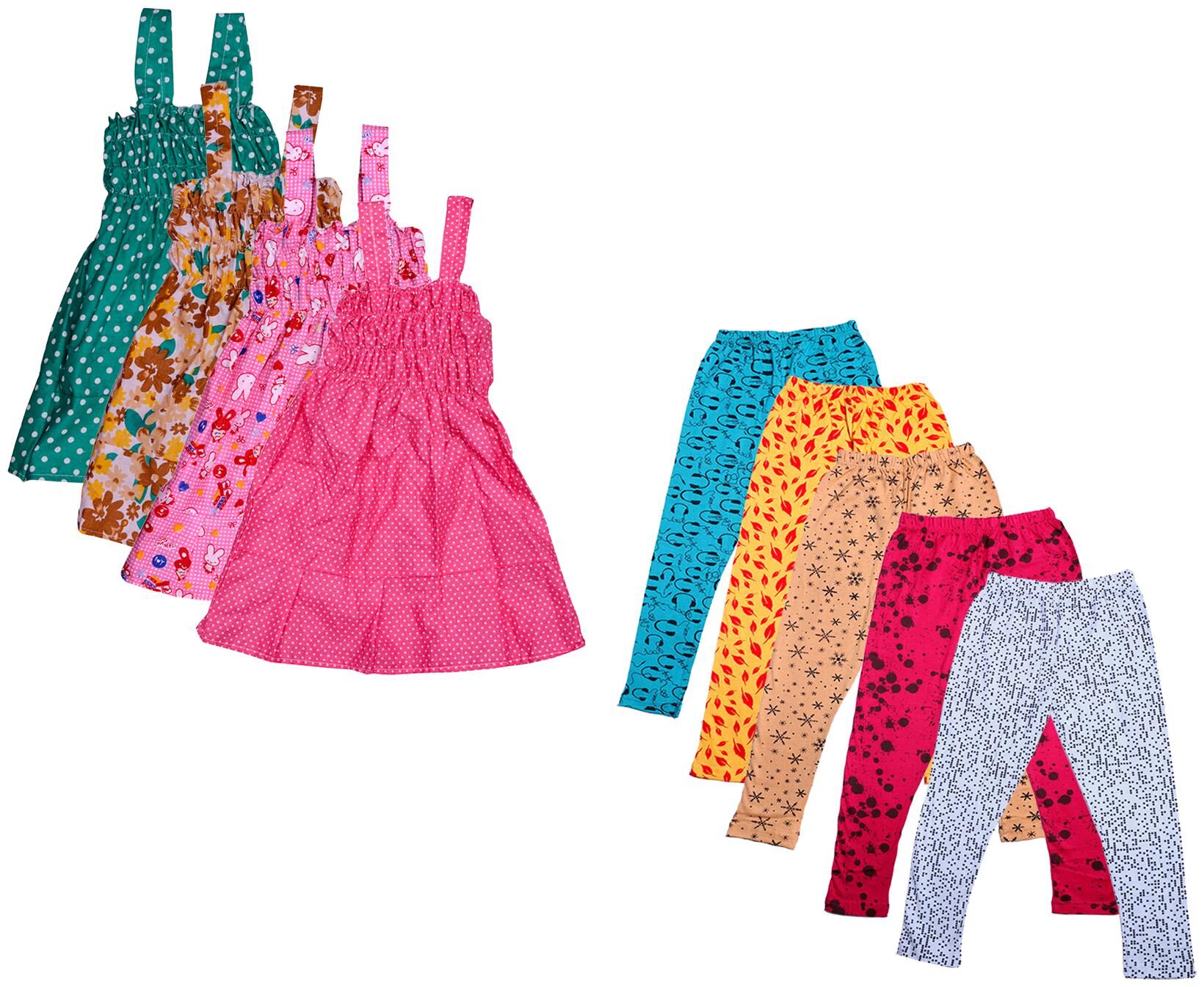 

Indiweaves Girl Cotton Top Bottom Set - Multi