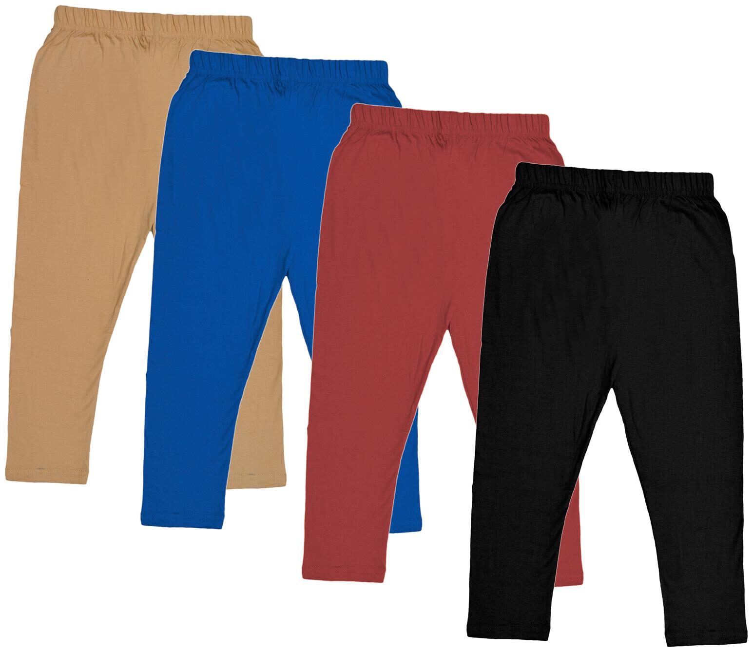 

Indiweaves Girl Cotton Solid Capri - Multi
