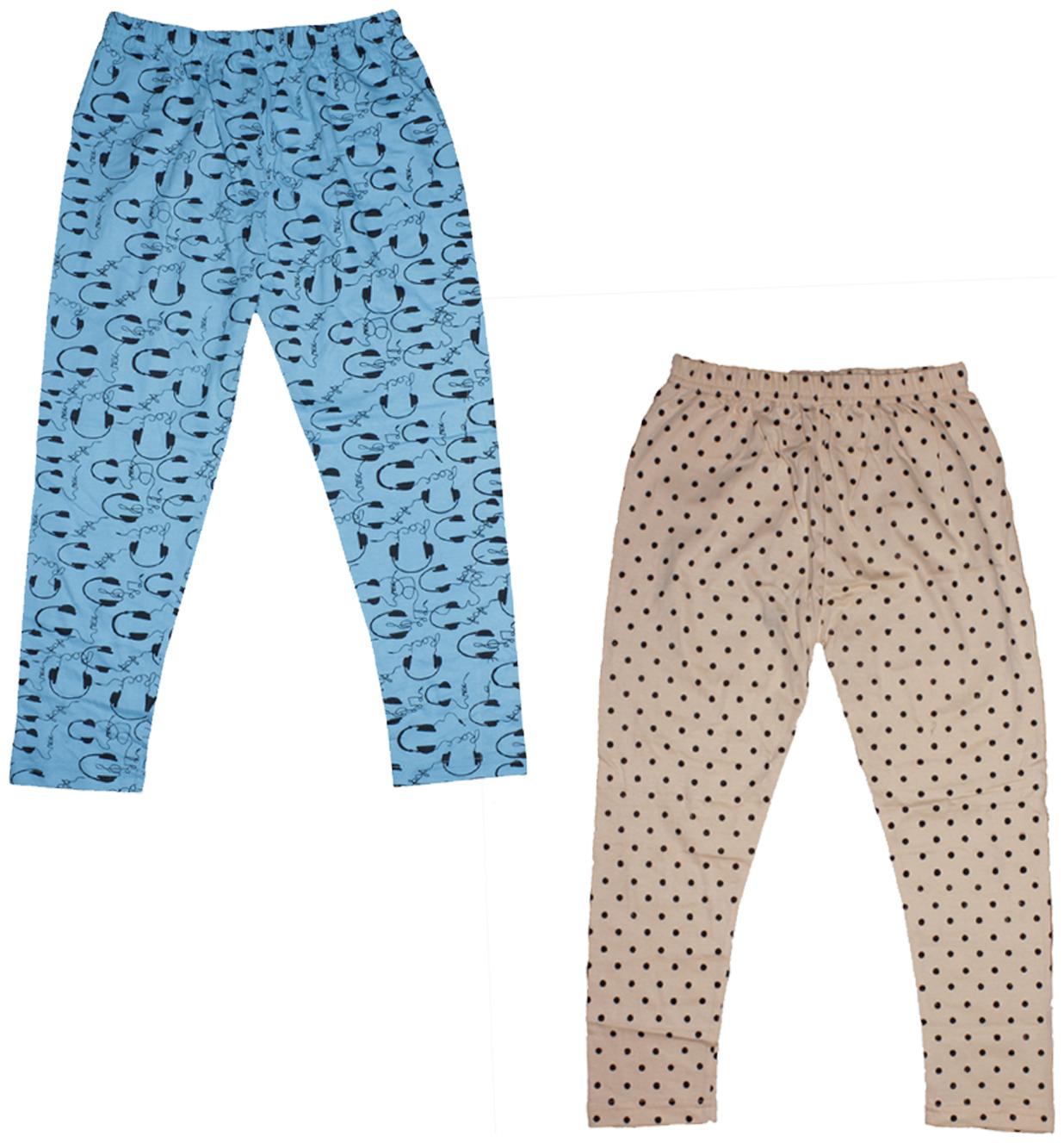 

Indiweaves Girl Cotton Printed Capri - Grey Blue