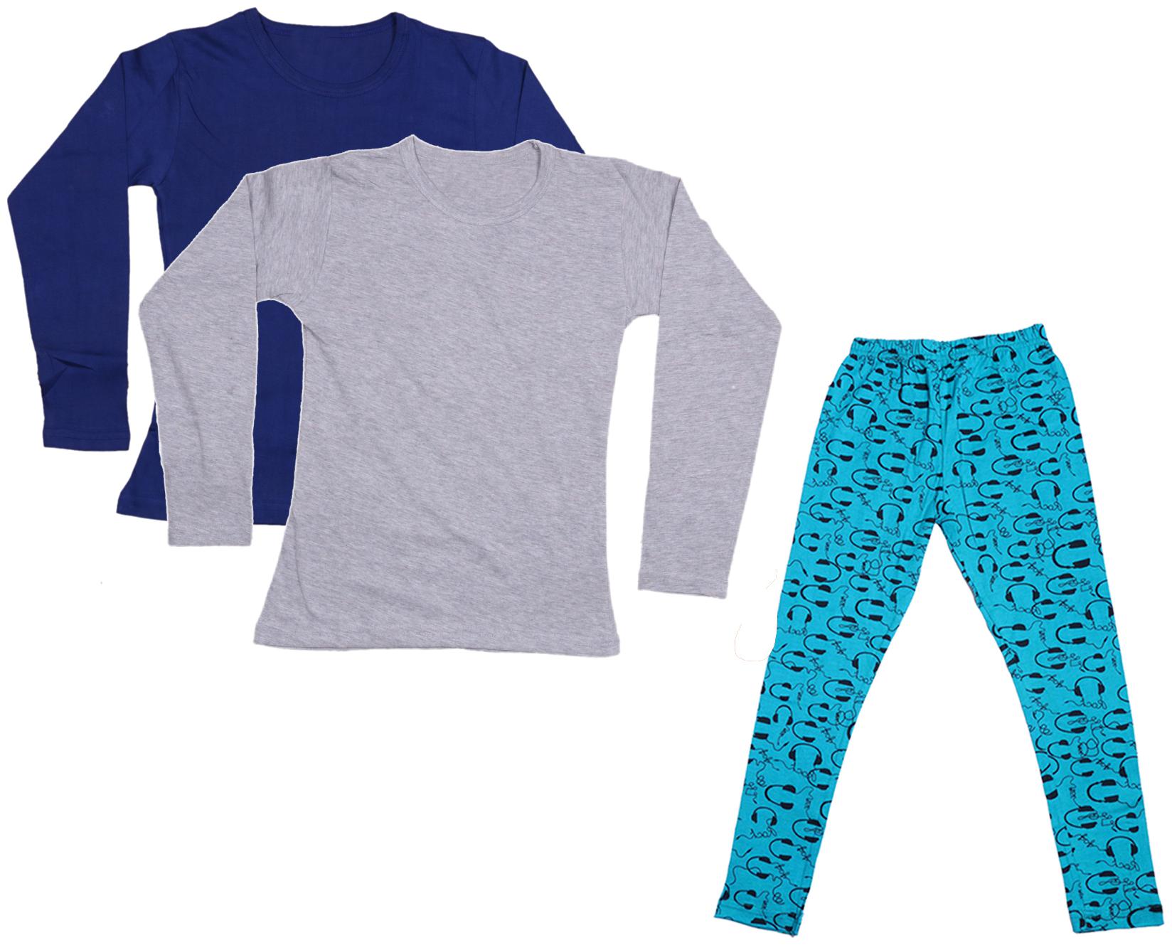 

Indiweaves Girl Cotton Solid T shirt - Multi
