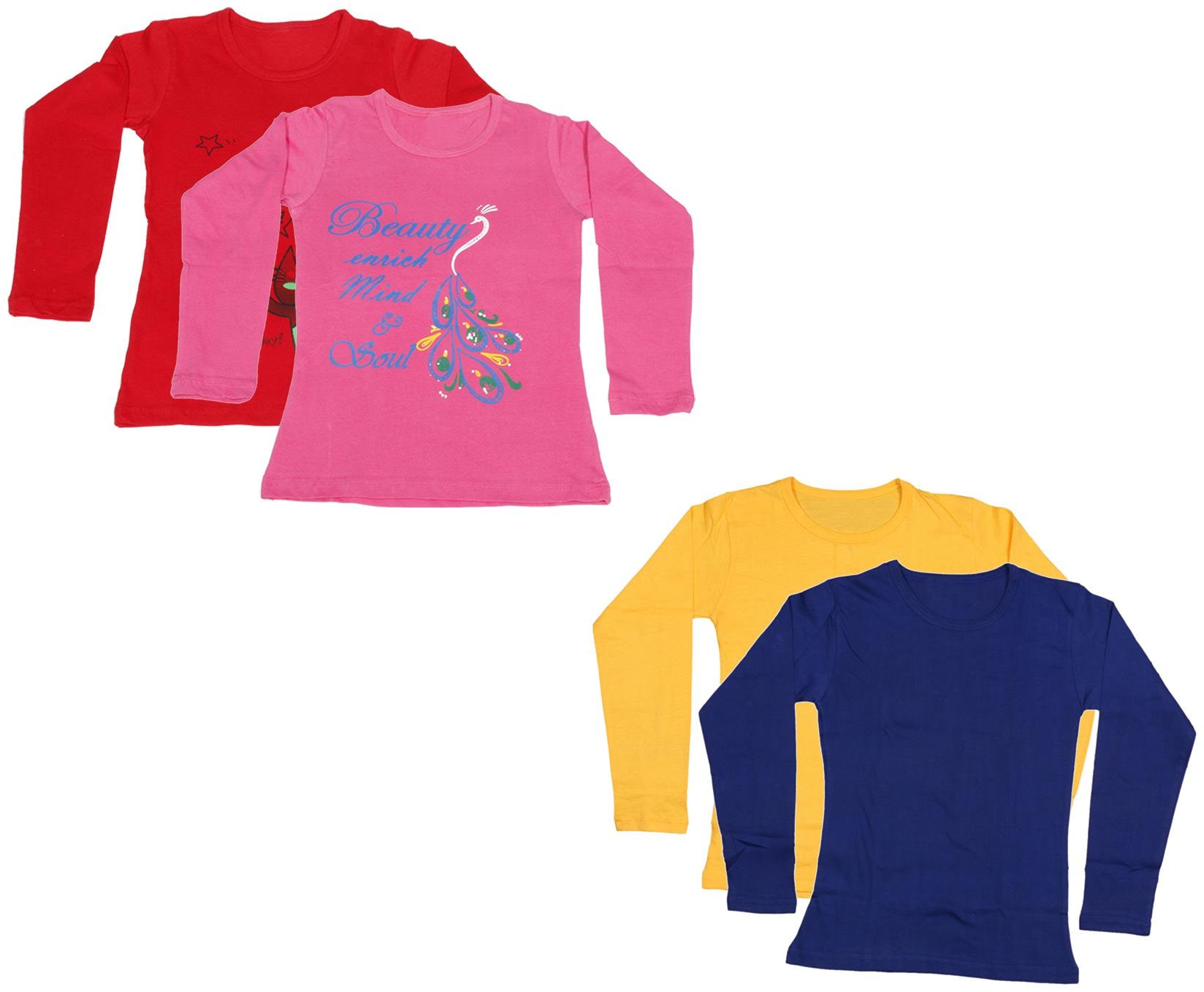 

Indiweaves Girl Cotton Printed T shirt - Multi