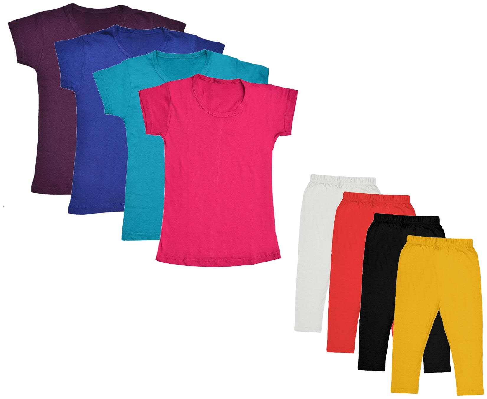 

Indiweaves Girl Cotton Top Bottom Set - Multi