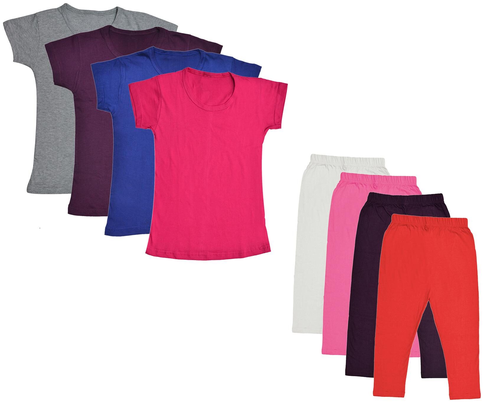 

Indiweaves Girl Cotton Top Bottom Set - Multi