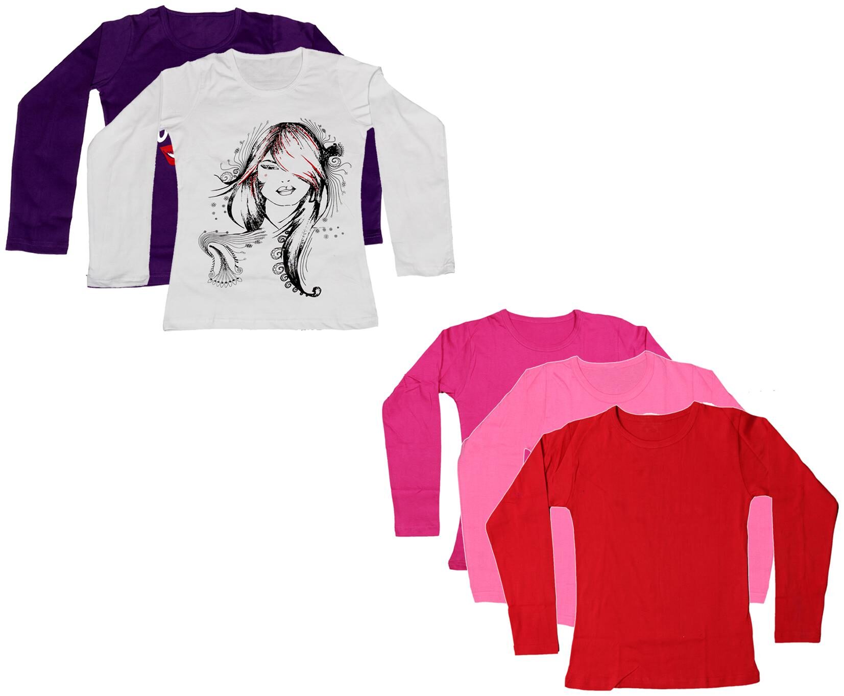 

Indiweaves Girl Cotton Printed T shirt - Multi