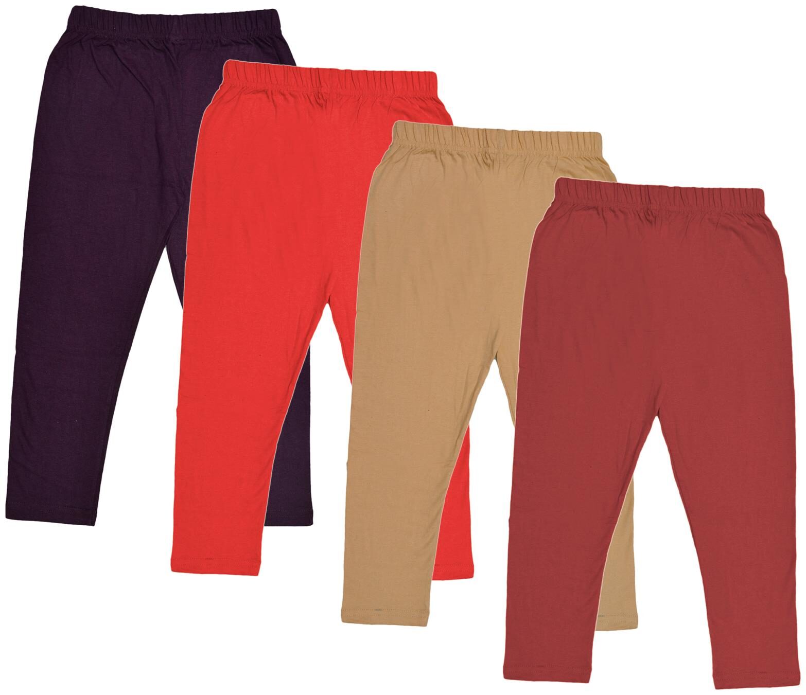 

Indiweaves Girl Cotton Solid Capri - Multi