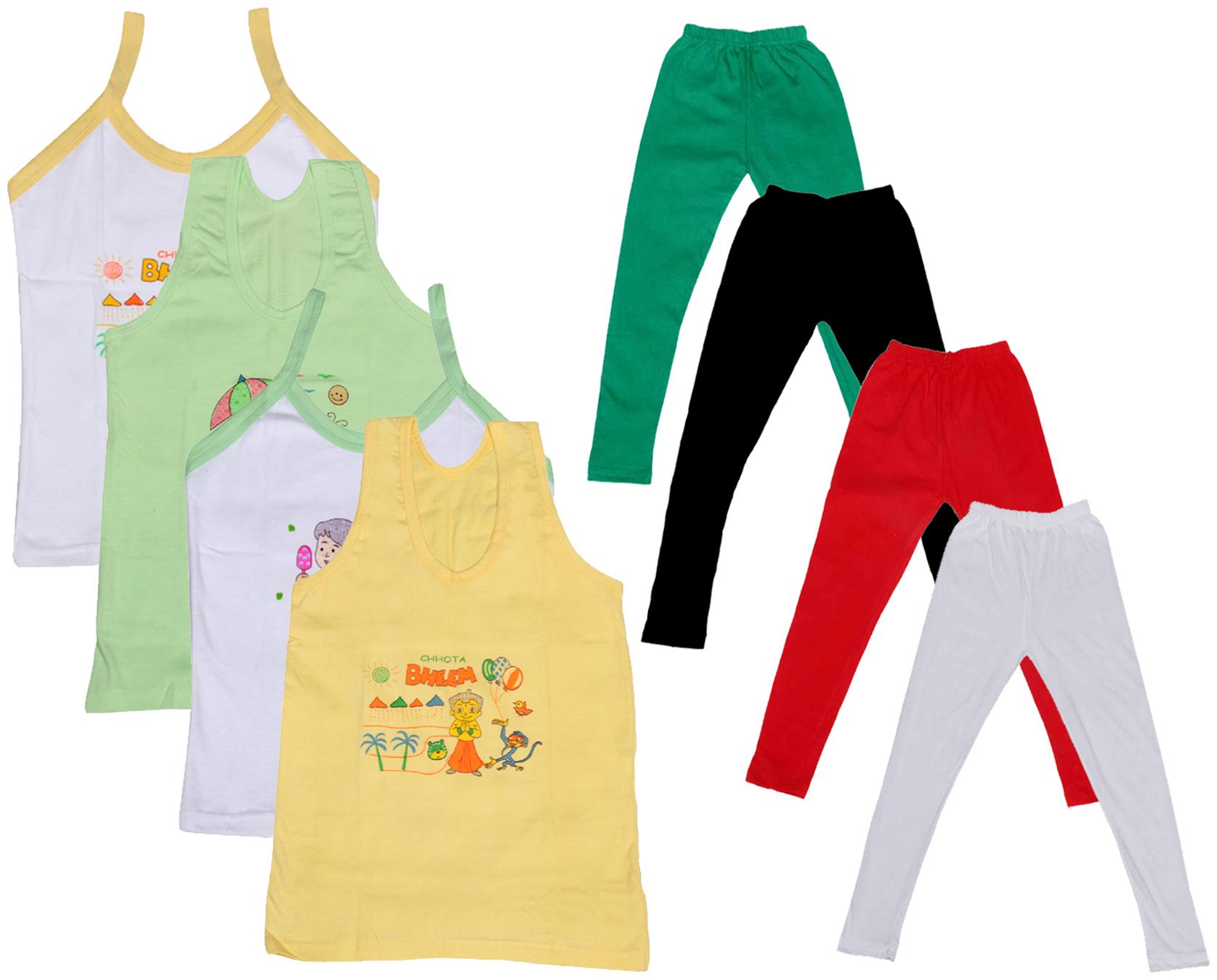 

Indiweaves Girl Cotton Top Bottom Set - Multi