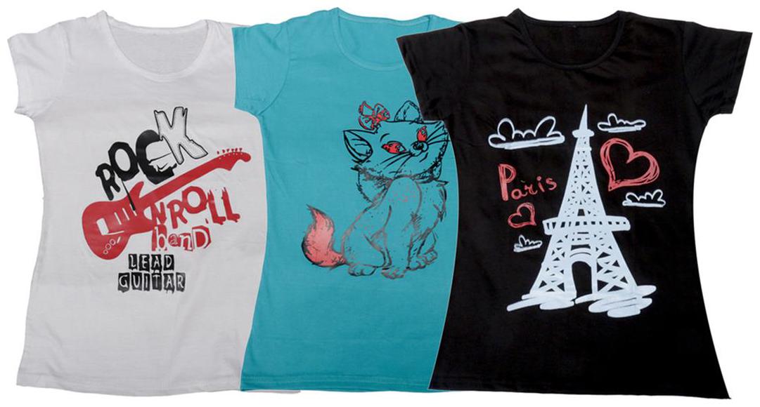 

Indiweaves Girl Cotton Printed T shirt - Black