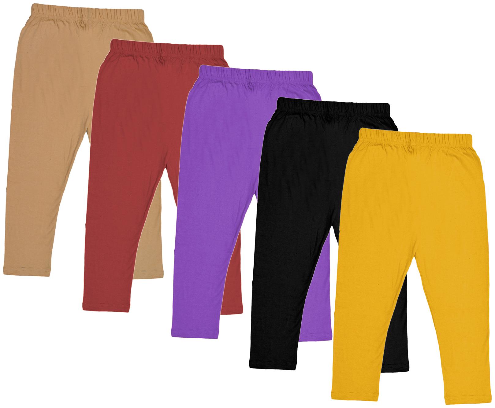 

Indiweaves Girl Cotton Solid Capri - Multi