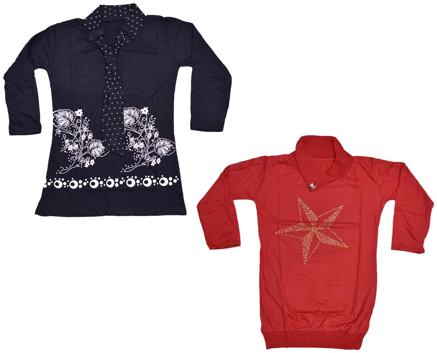 

Indiweaves Girl Cotton Printed Top - Multi