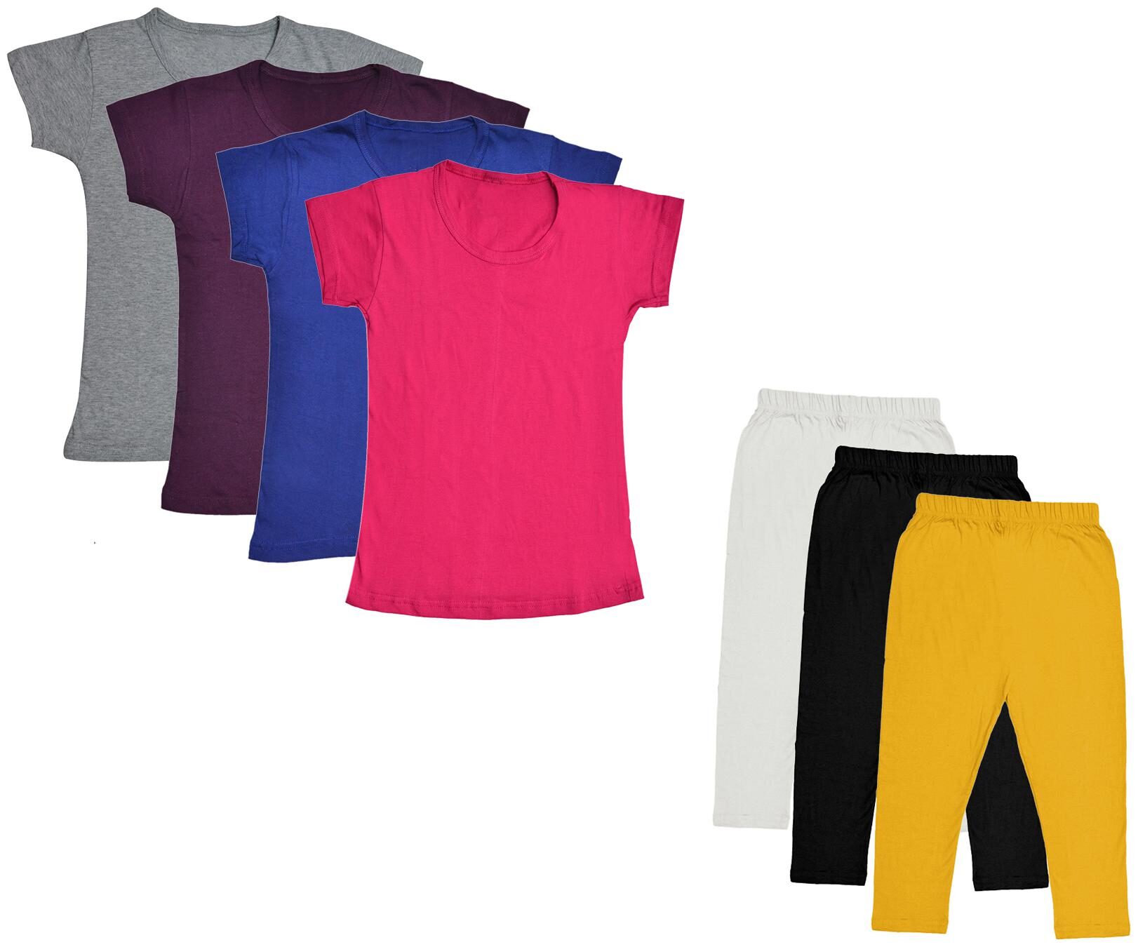 

Indiweaves Girl Cotton Top Bottom Set - Multi