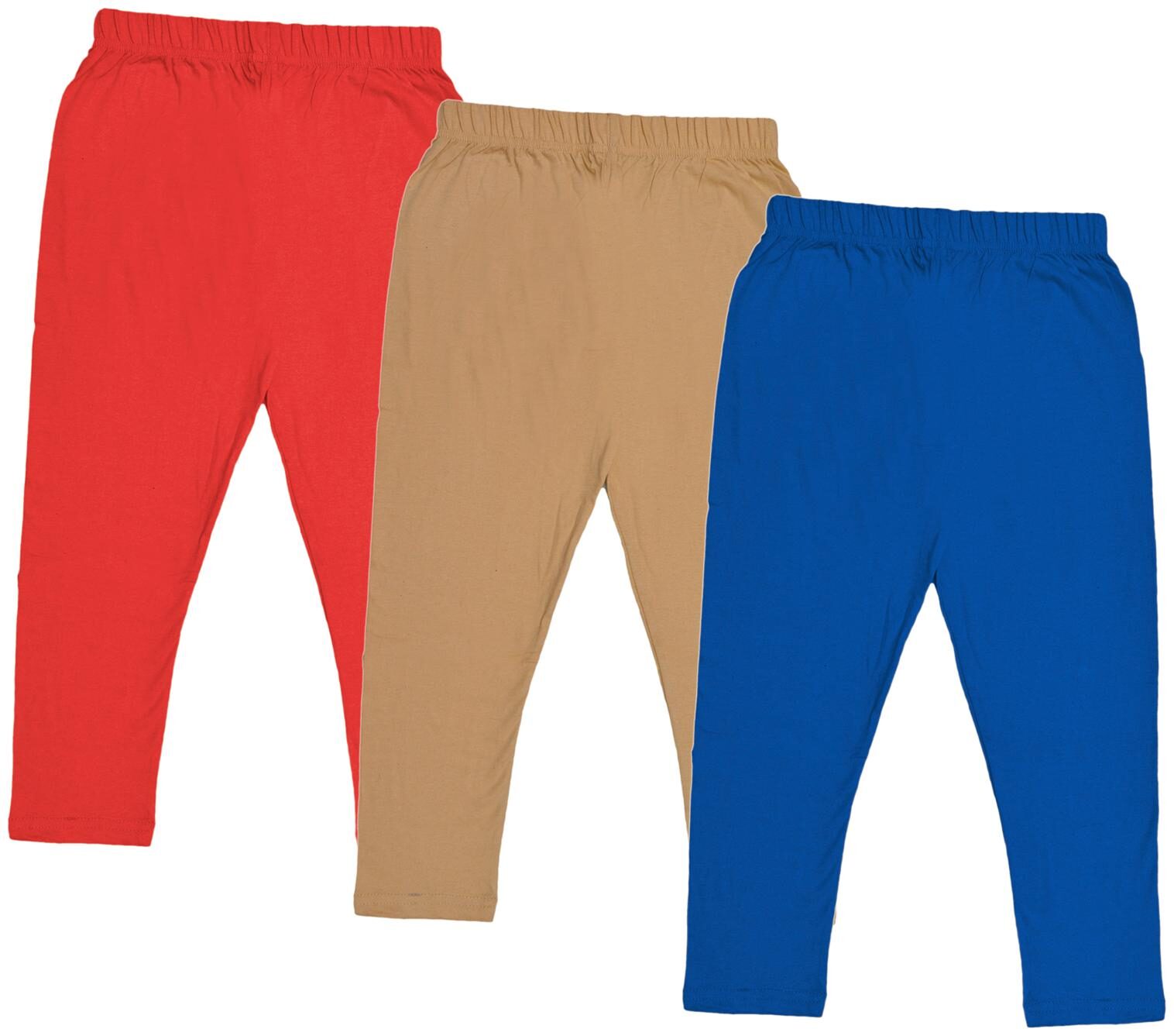 

Indiweaves Girl Cotton Solid Capri - Multi