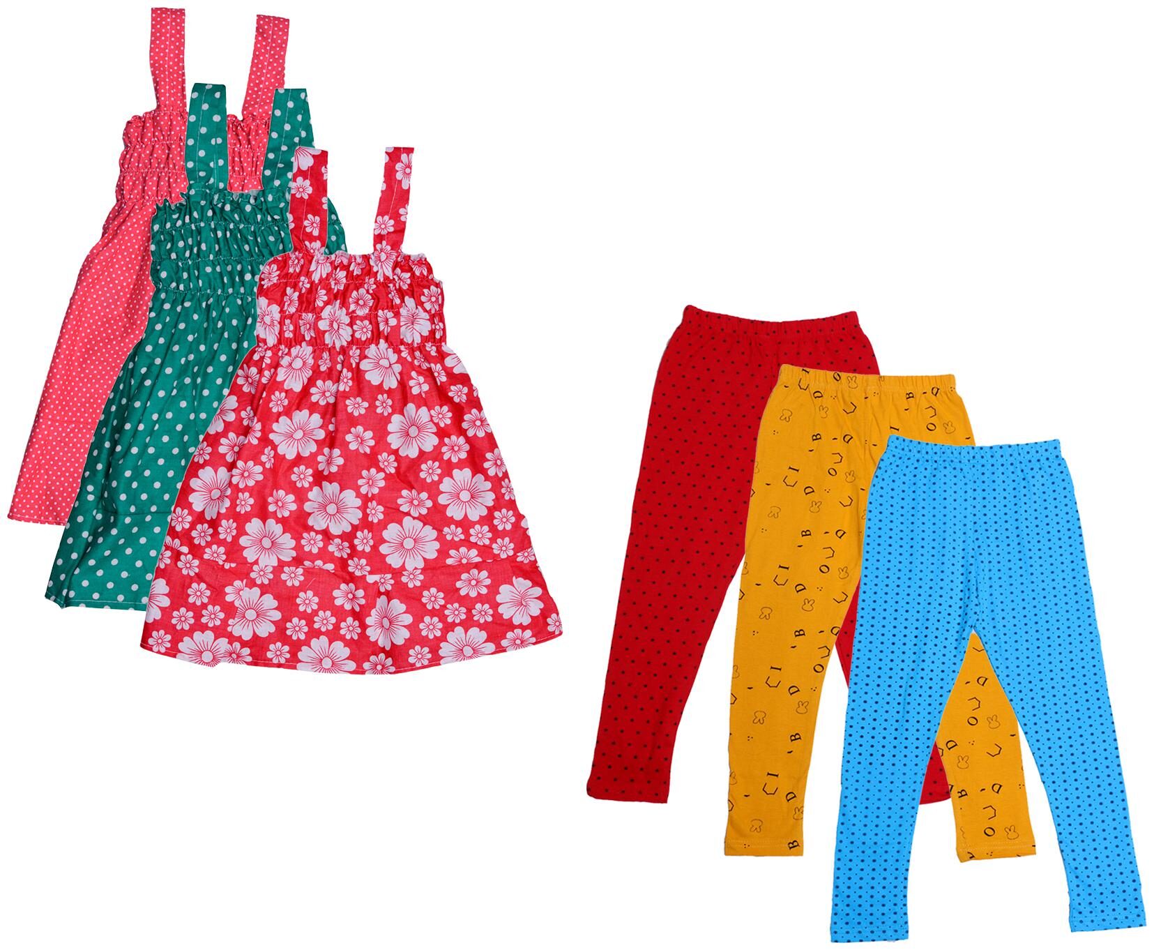 

Indiweaves Girl Cotton Top Bottom Set - Multi