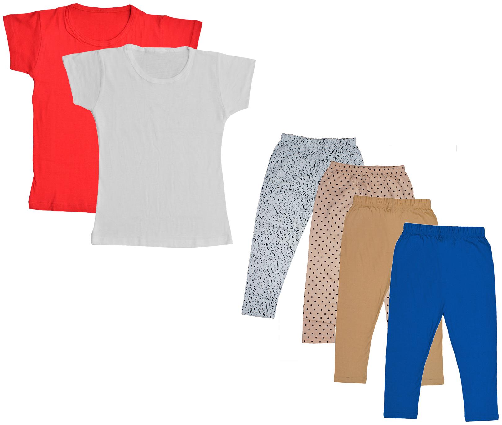 

Indiweaves Girl Cotton Top Bottom Set - Multi