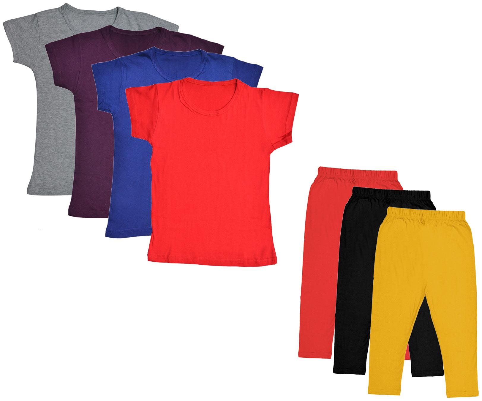 

Indiweaves Girl Cotton Top Bottom Set - Multi