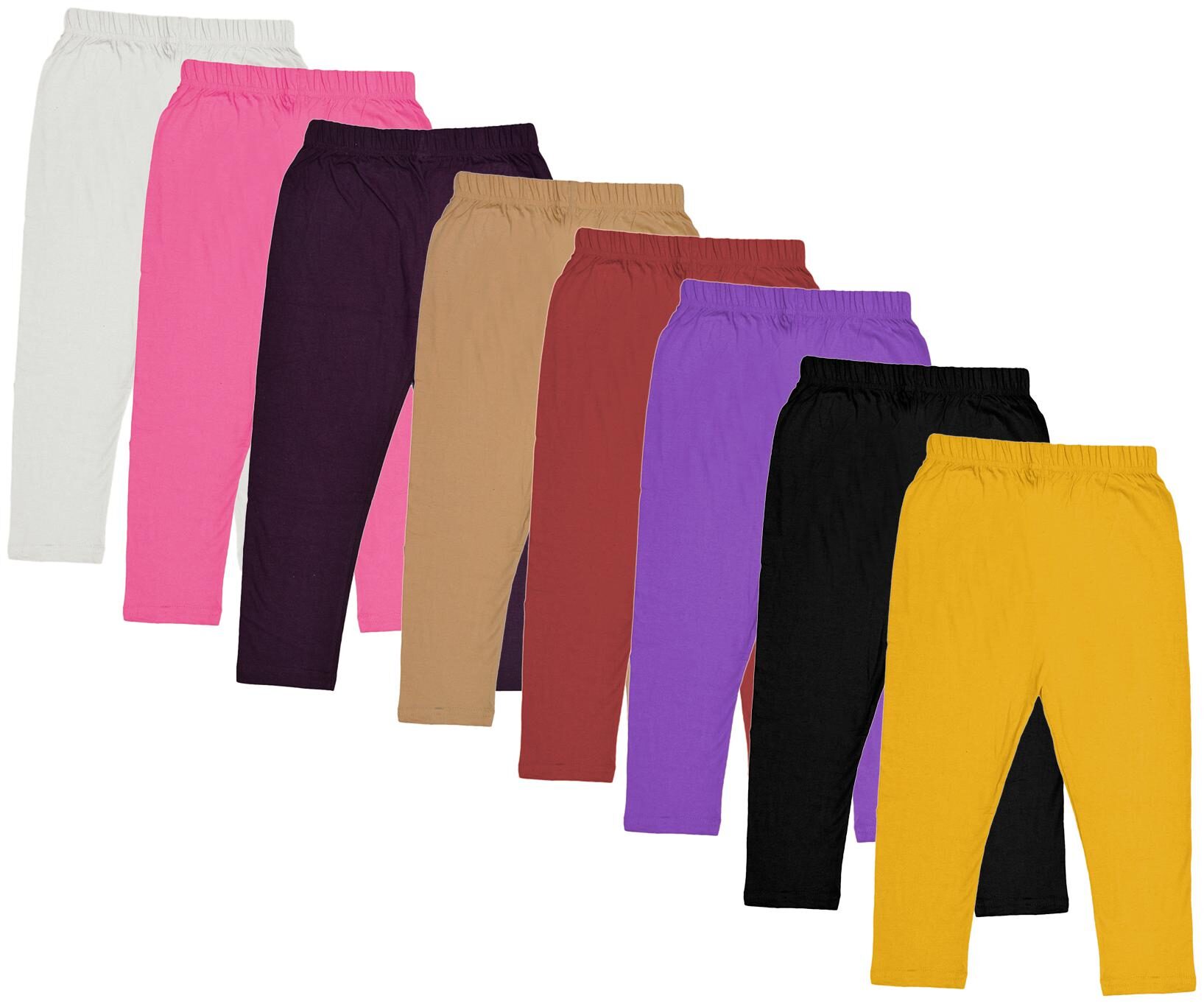 

Indiweaves Girl Cotton Solid Capri - Multi